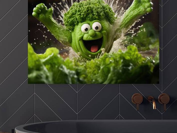 Vegetarian Art 03 Happy Kale by Matthias Hauser