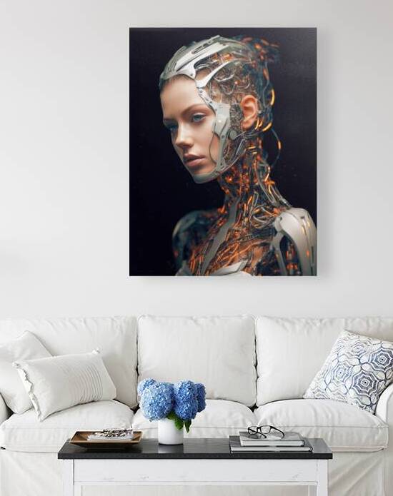The Future of AI 58 Female Cyborg Portrait by Matthias Hauser