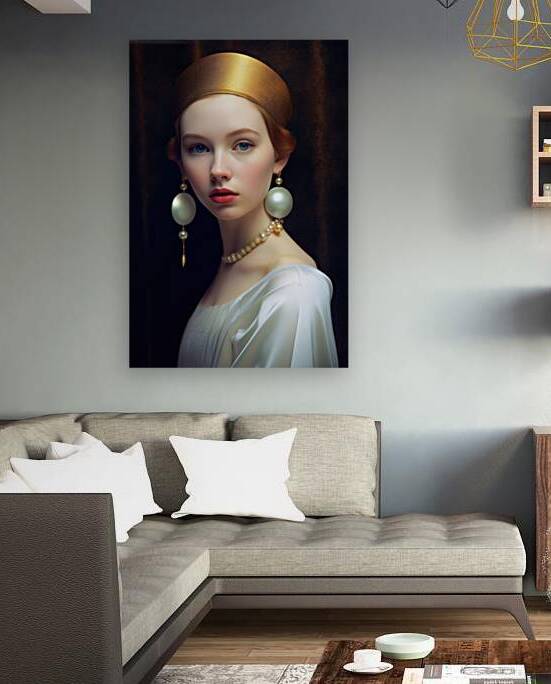 Woman with big pearl earring 01 by Matthias Hauser