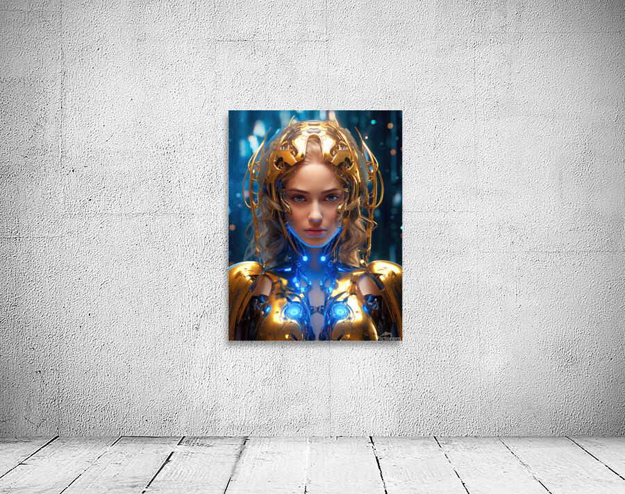 The Future of AI 50 Cyborg Gold and Blue Wall Preview