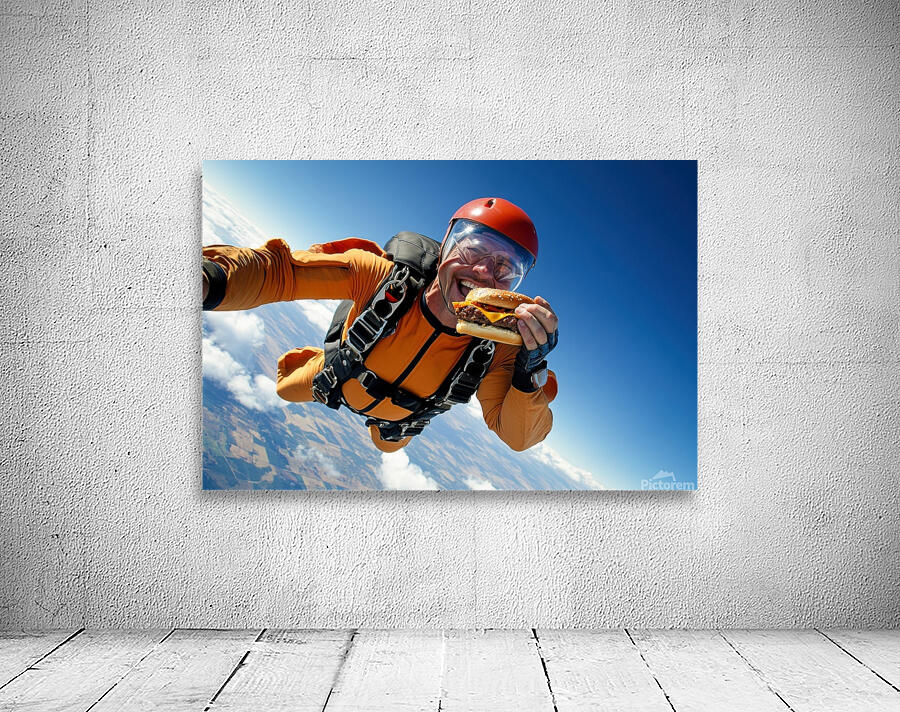 Skydiving Burger Feast Wall Preview
