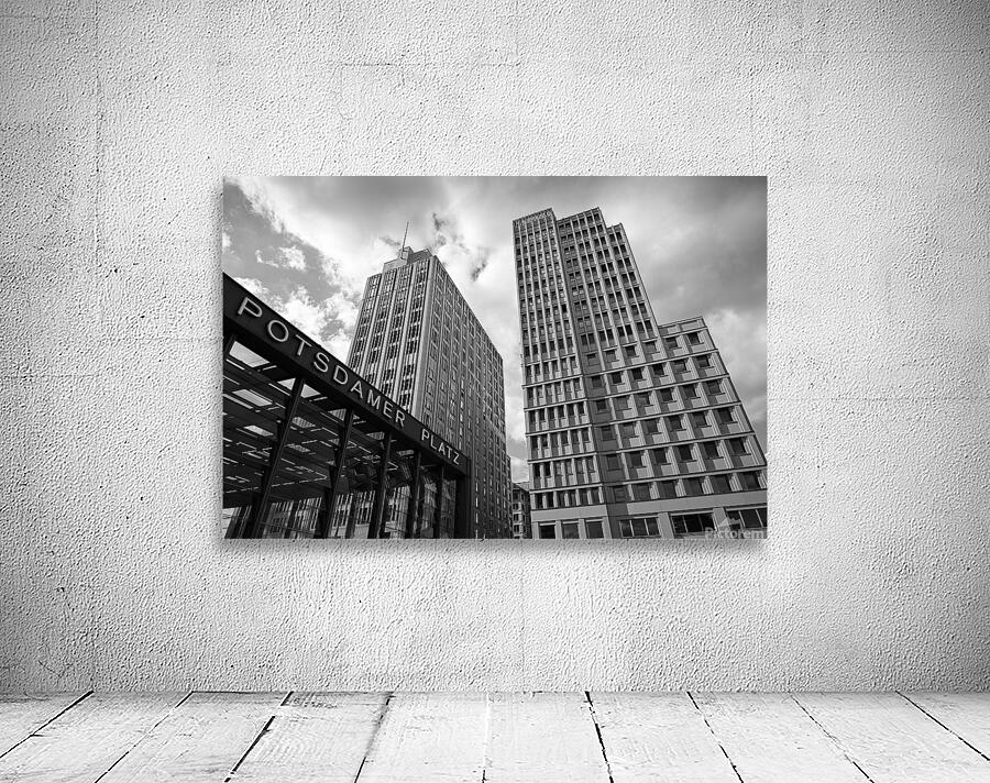 Potsdamer Platz Berlin Black and White 01 by Matthias Hauser Wall Art