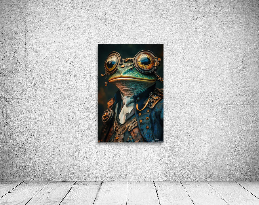 Steampunk Frog Adventurer Wall Preview