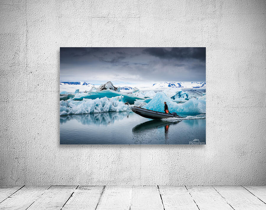 The Explorer - Glacier lagoon in Iceland Wall Preview