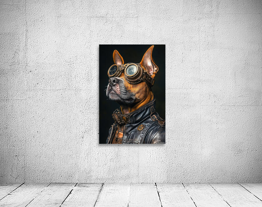 Steampunk Animal - A Cool Biker Dog Wall Preview