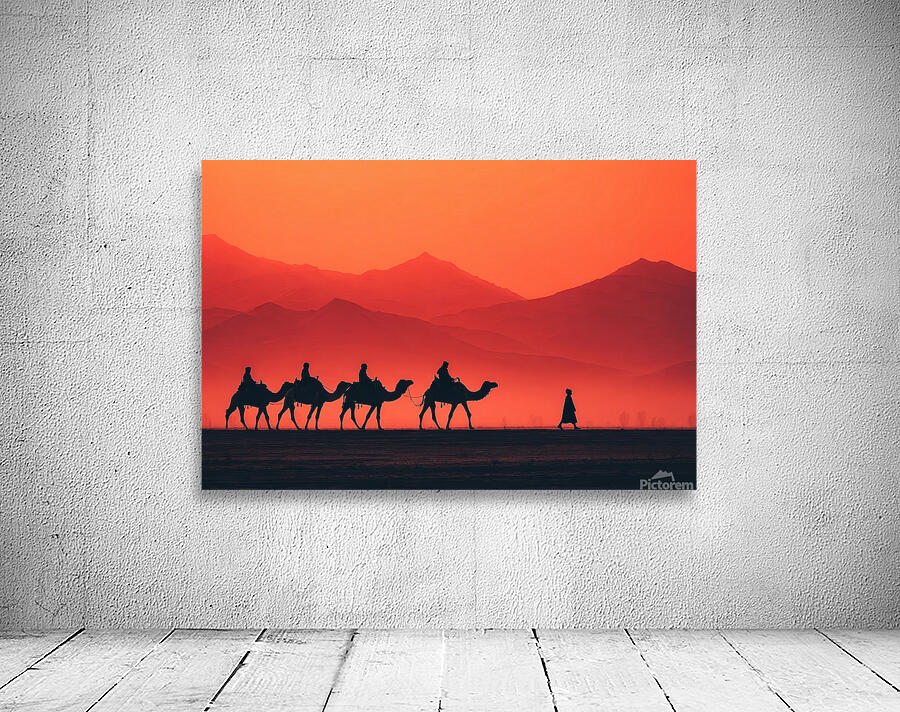Camel Caravan at Sunset Wall Preview