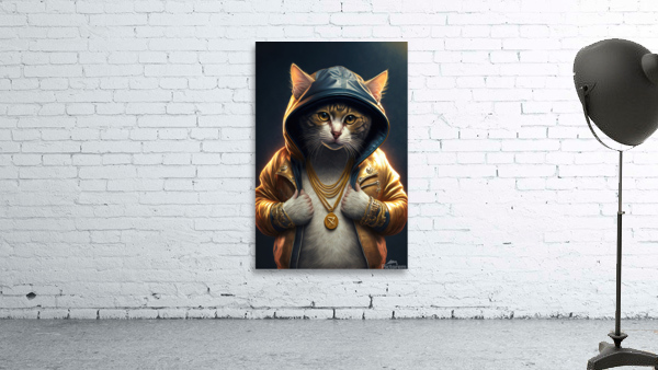 Cool Rapper Cat 03 Wall Preview