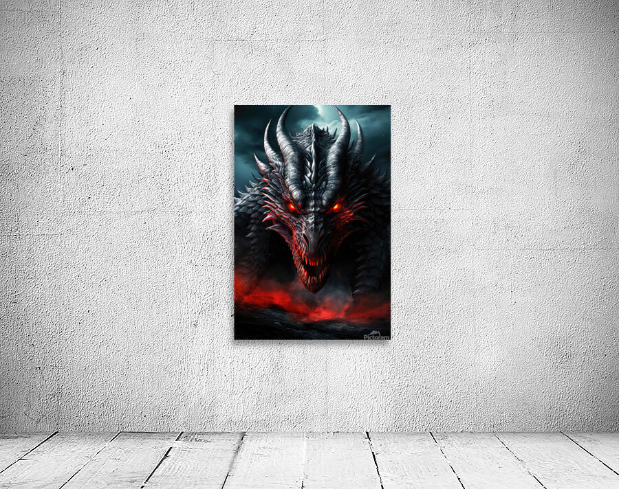 Dark Dragon Portrait 01 Wall Preview