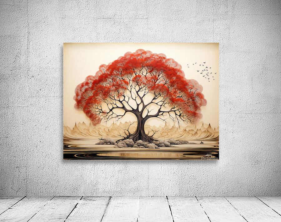 Creative Tree Art 04 Red Wall Preview