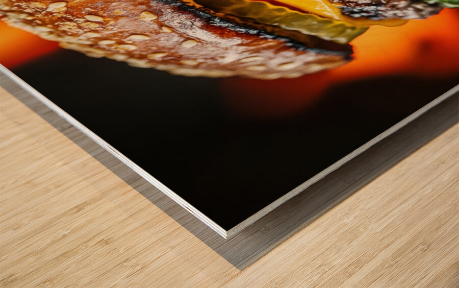 Tasty Perfect Burger Wood print