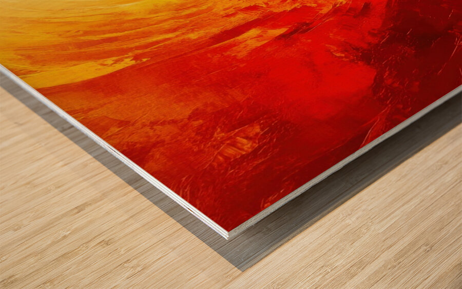 Hot Sun Inferno Wood print
