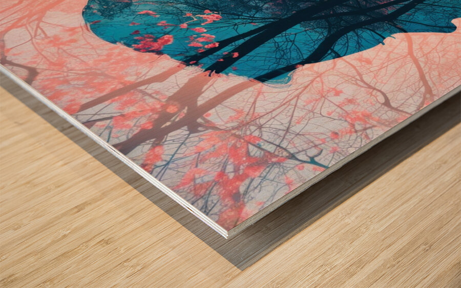 Reflection of Spring Wood print