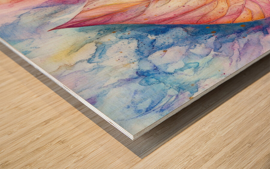 Autumn Leaf Symphony Wood print