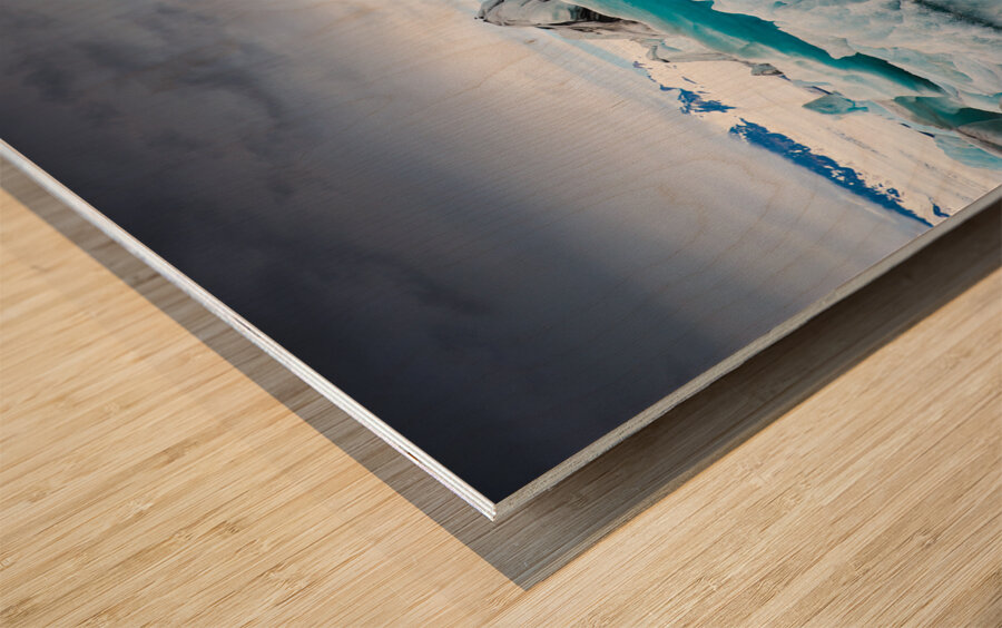 The Explorer - Glacier lagoon in Iceland Wood print