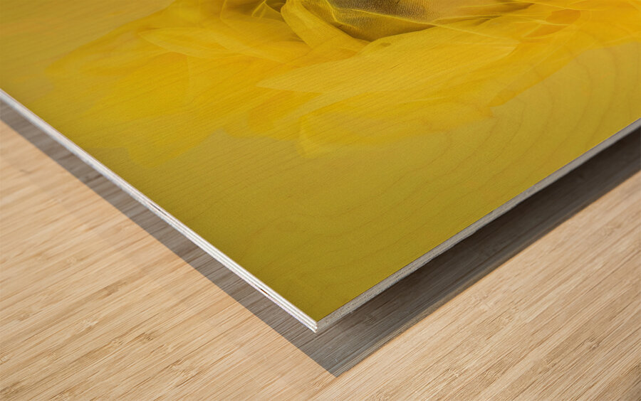 Covered in Yellow 01 Wood print