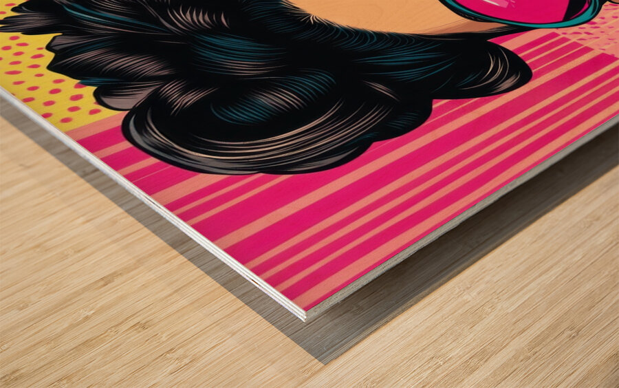 Retro Pop Diva Wood print
