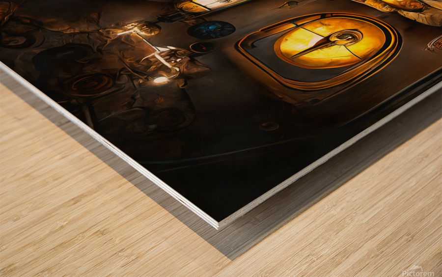 Steampunk Bedroom 01 Wood print