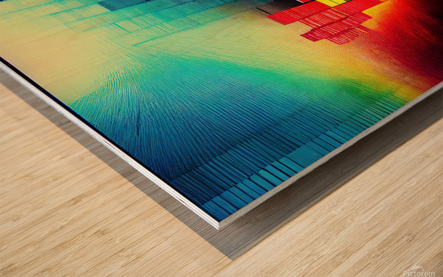 Abstract Digital World 26 Wood print