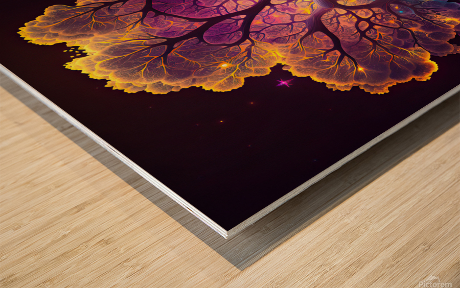 Fractal Tree 53 Wood print