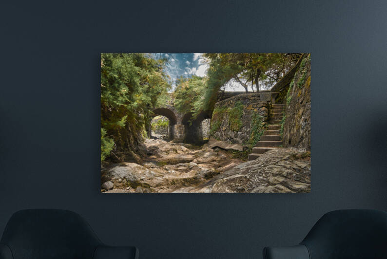 Dry waterfall of rainwater channels landscape by Marco Sales