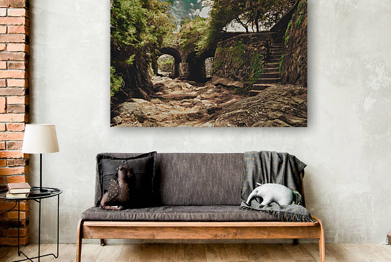 Dry creek waterfall of rainwater channels WD by Marco Sales