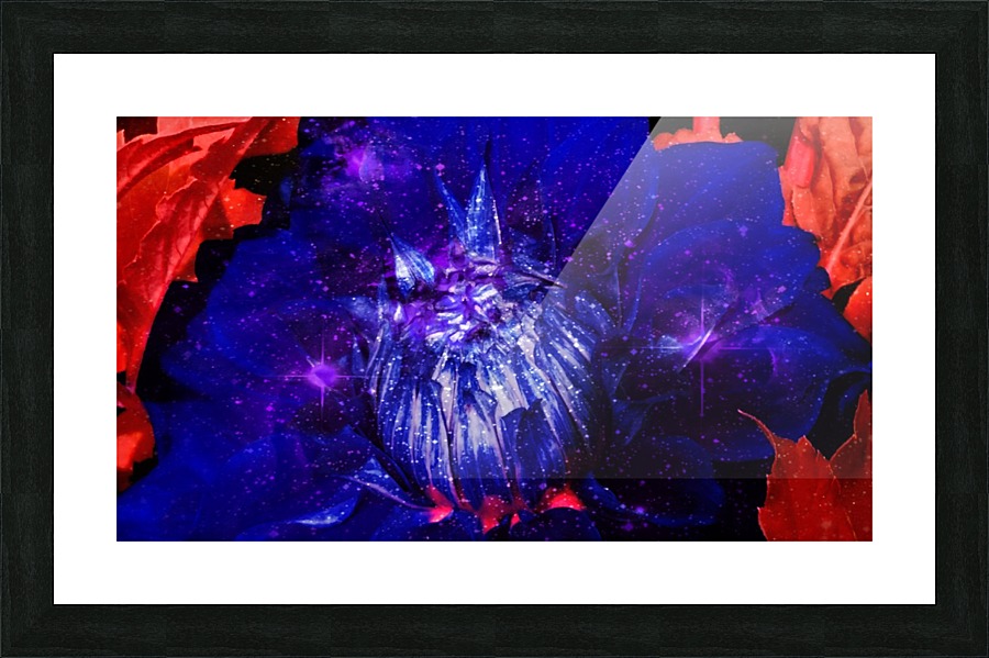 Blue sparkle Picture Frame print