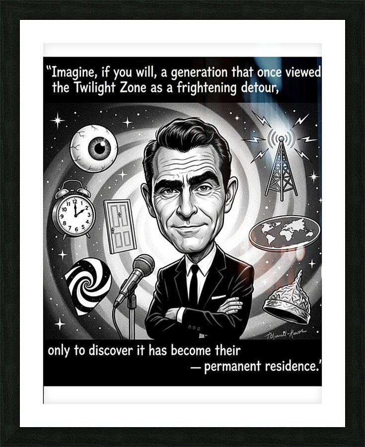 Twilight Zone Perm address Picture Frame print