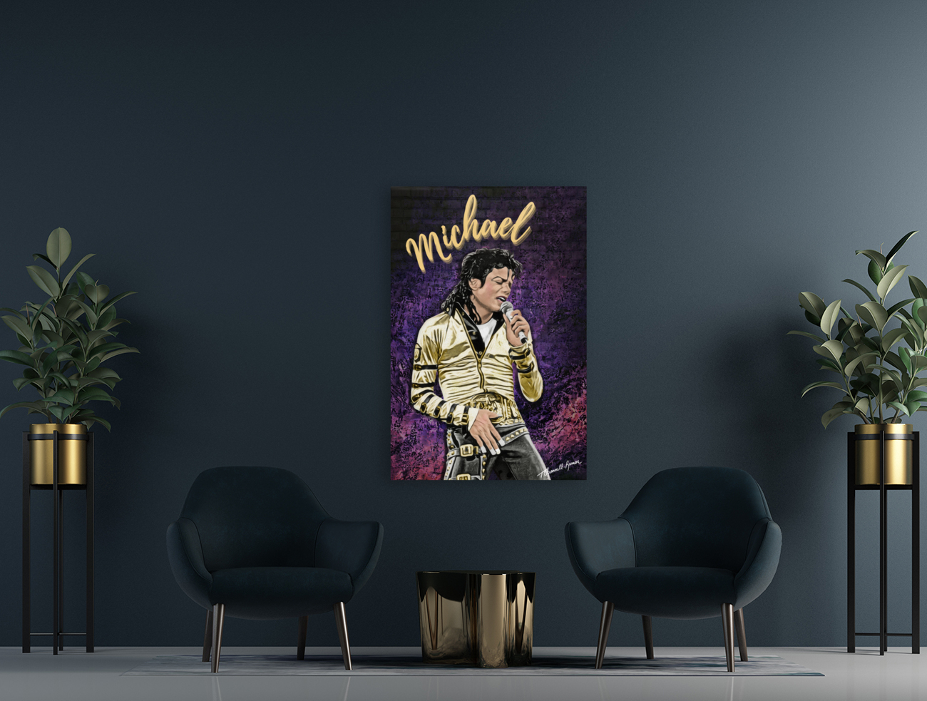 Michael Jackson Portrait Print Reproduction