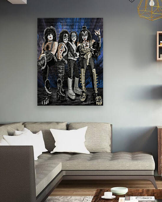 KISS 80s Rock Band Legend Portrait by T Channell Ramos