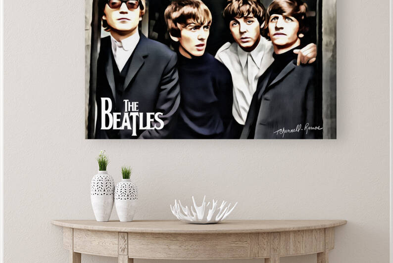 The Beatles The Early Years Portrait by T Channell Ramos