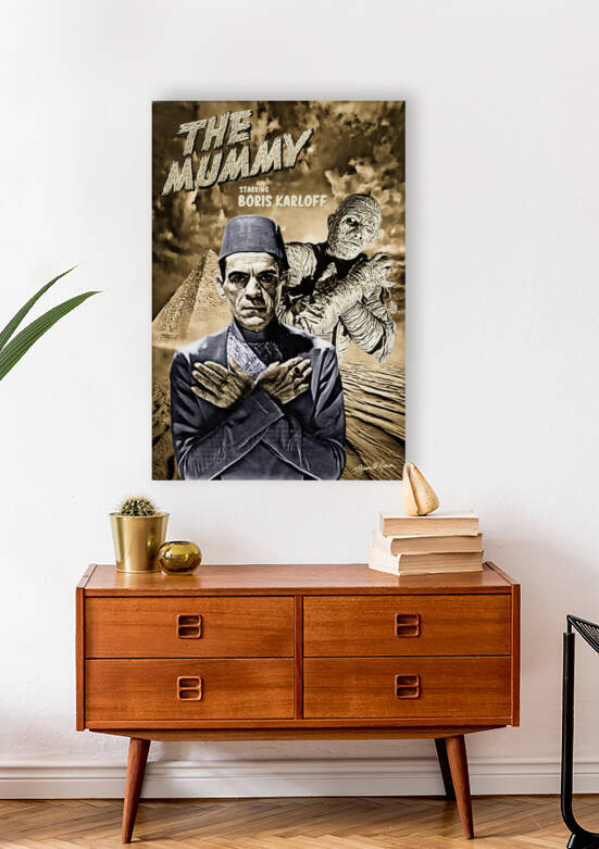 The Mummy Movie Boris Karloff Portrait Print by T Channell Ramos