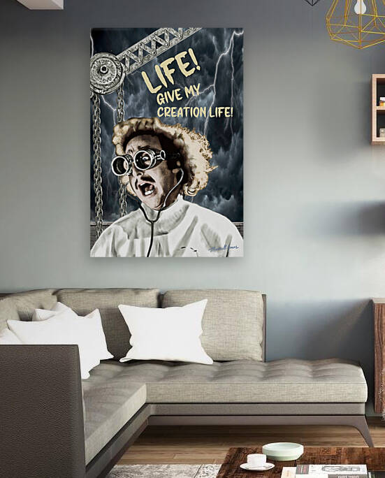 Young Frankenstein Movie Dr. Frankenstein Portrait Print by T Channell Ramos