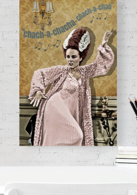 Bride of Frankenstein Young Frankenstein Portrait Print by T Channell Ramos