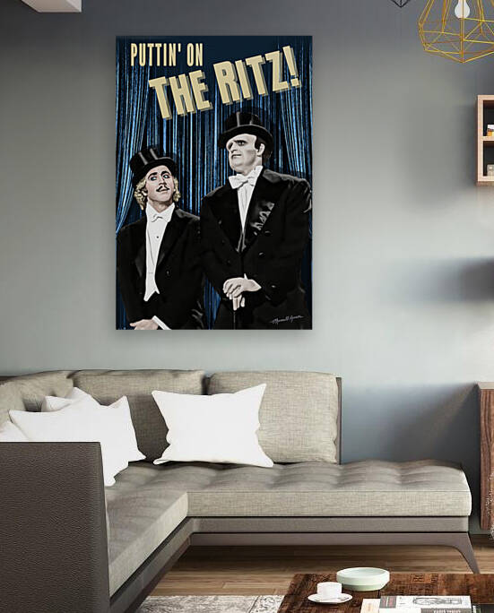 Young Frankenstein Puttin on the Ritz Hand-painted Print by T Channell Ramos