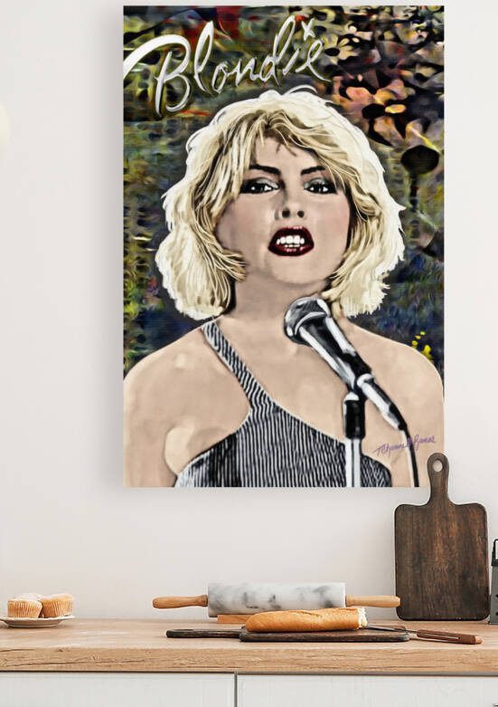 Deborah Harry Blondie Portrait Print by T Channell Ramos