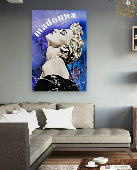 Madonna True Blue Portrait Print by T Channell Ramos
