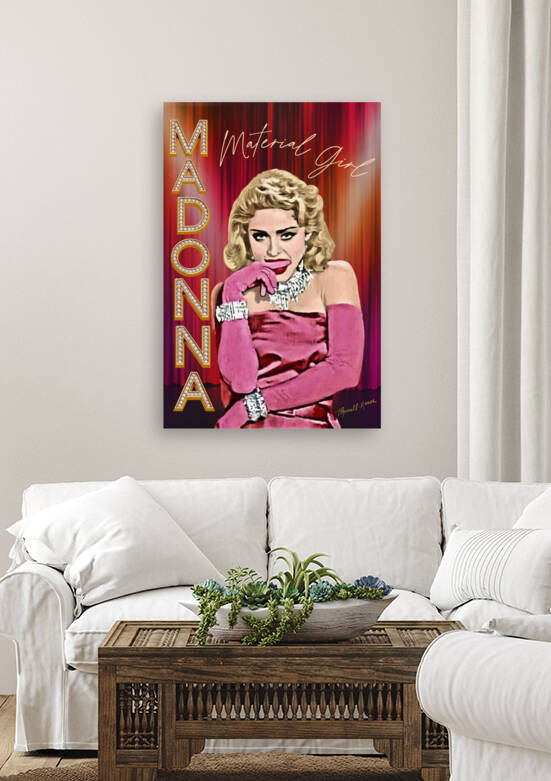 Madonna Material Girl Portrait Print by T Channell Ramos