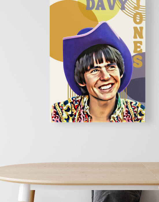 Davy Jones The Monkees Portrait Print by T Channell Ramos