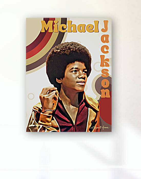 Michael Jackson Youth Portrait Print by T Channell Ramos