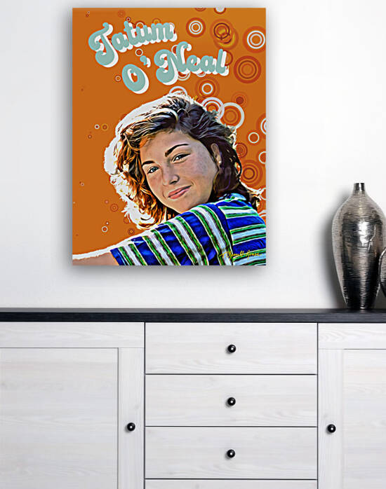 Tatum ONeal Portrait Print by T Channell Ramos