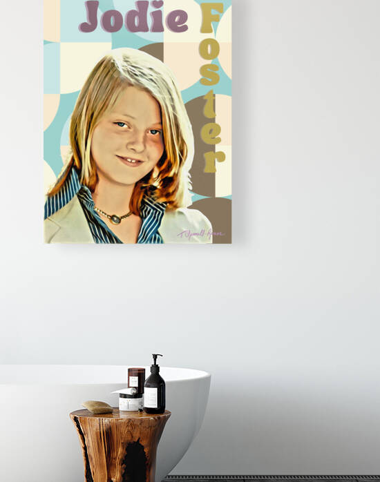 Jodie Foster Portrait Print by T Channell Ramos