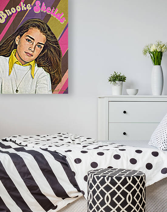 Brooke Shields Portrait Print by T Channell Ramos