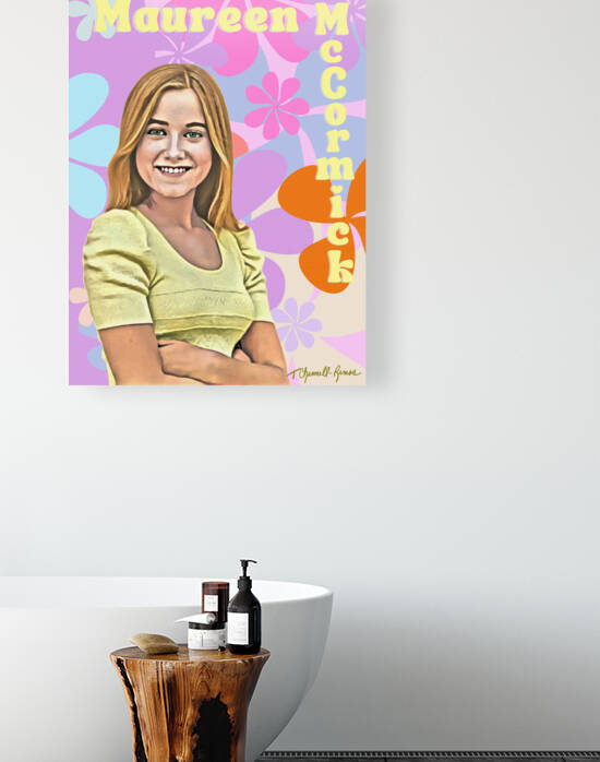 Maureen McCormick Portrait Print by T Channell Ramos