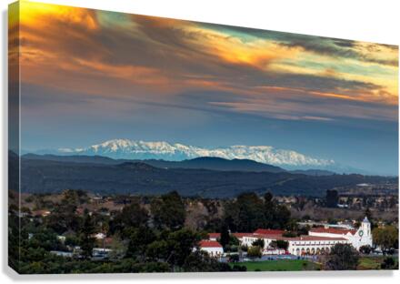 Mission at Sunset Canvas Print