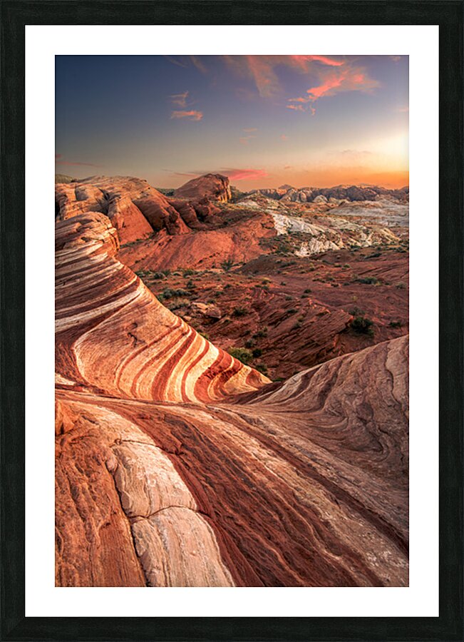 The Fire Wave Picture Frame print