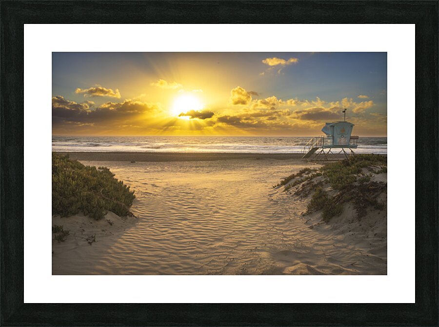 Sunrays at Carlsbad Picture Frame print