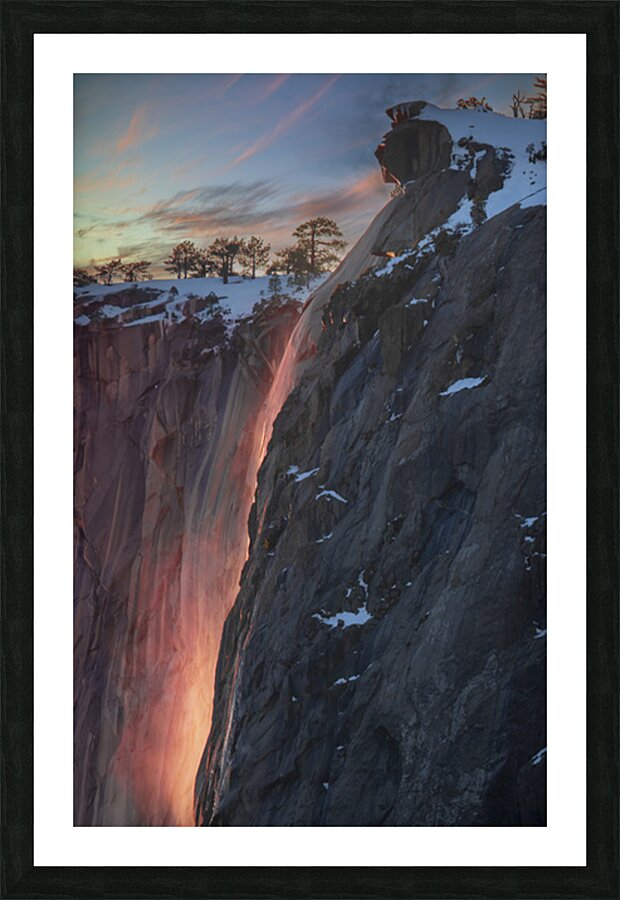 Winter Firefall Picture Frame print