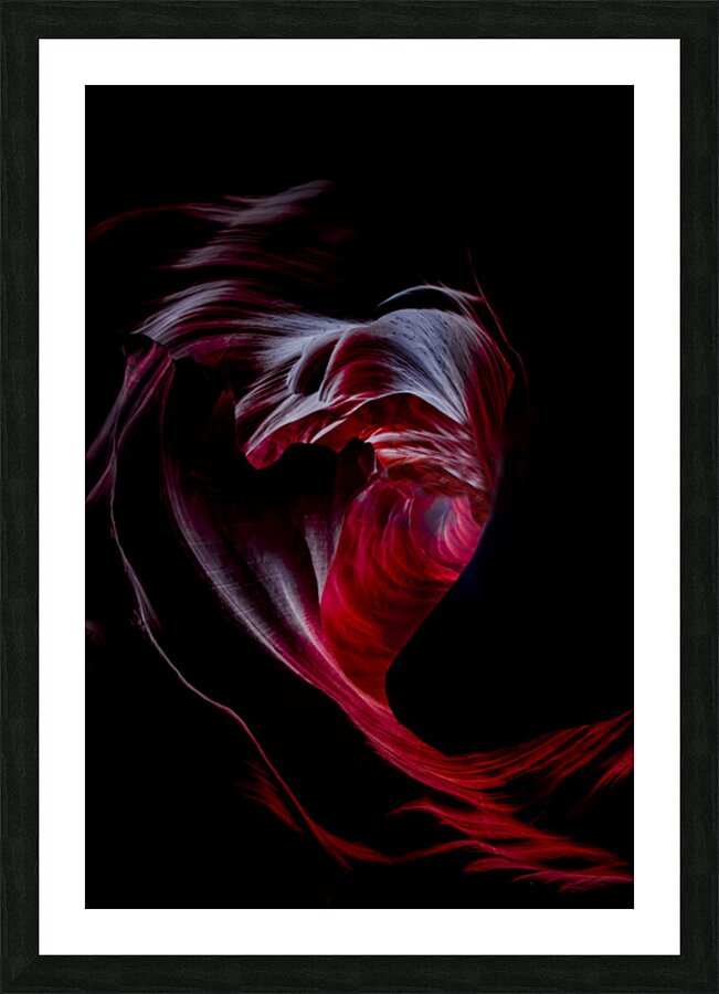 Heart Fire Vortex Picture Frame print