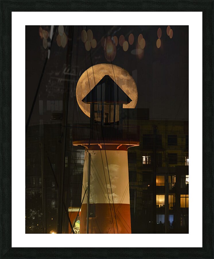 Lighthouse Moon Picture Frame print