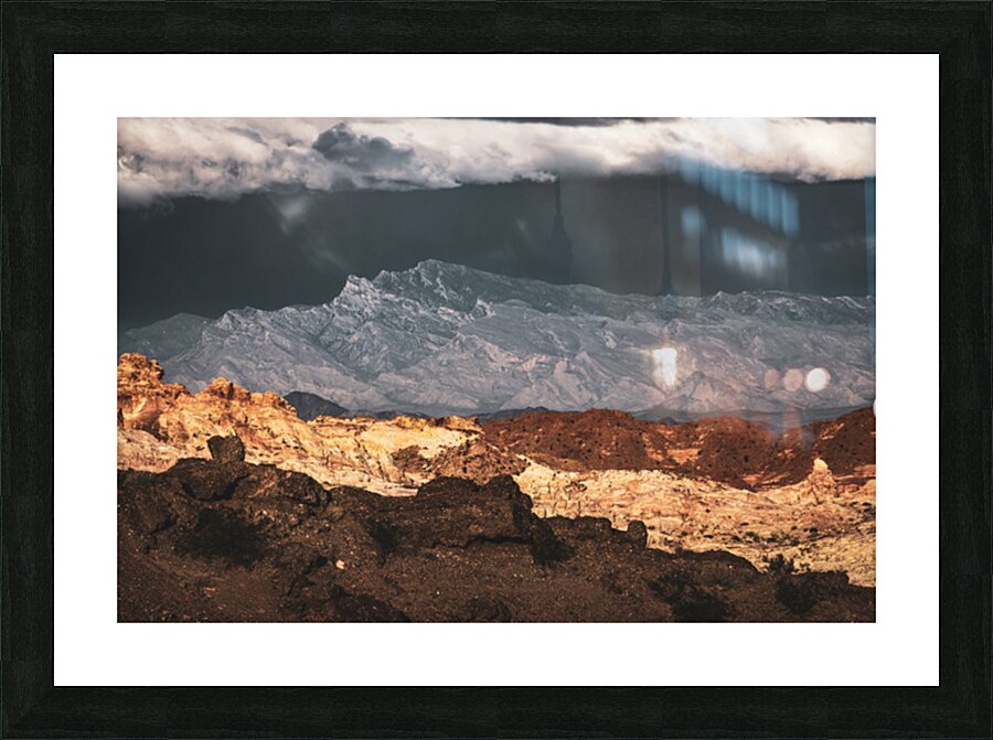 Storm Mountain Layers Picture Frame print
